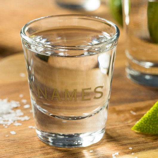 Personalisiert mit Nachnamen oder Spitznamen darau Schnapsglas