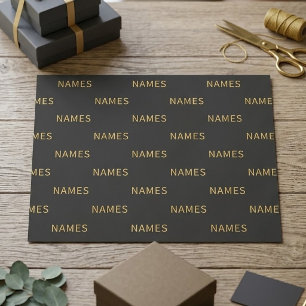 Personalisiert mit Nachnamen oder Spitznamen darau Seidenpapier