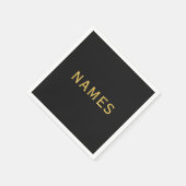 Personalisiert mit Nachnamen oder Spitznamen darau Serviette (Ecke)