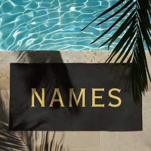 Personalisiert mit Nachnamen oder Spitznamen darau Strandtuch