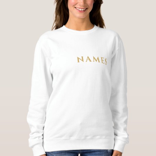 Personalisiert mit Nachnamen oder Spitznamen darau Sweatshirt (Vorderseite)