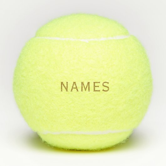 Personalisiert mit Nachnamen oder Spitznamen darau Tennisbälle (Vorderseite)