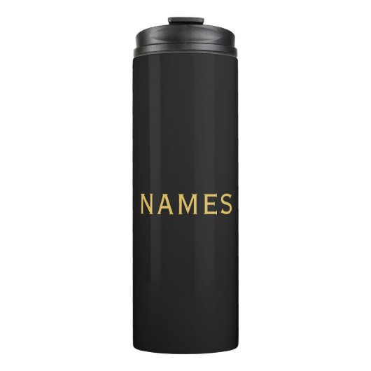 Personalisiert mit Nachnamen oder Spitznamen darau Thermosbecher (Vorderseite)