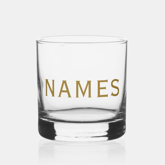 Personalisiert mit Nachnamen oder Spitznamen darau Whiskyglas (Vorderseite)