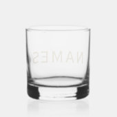 Personalisiert mit Nachnamen oder Spitznamen darau Whiskyglas (Rückseite)