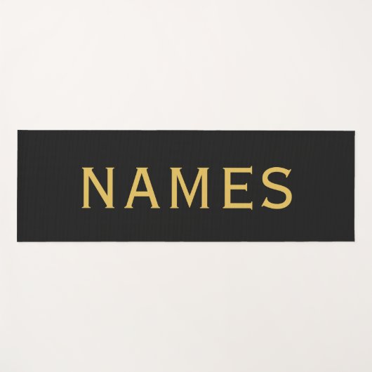 Personalisiert mit Nachnamen oder Spitznamen darau Yogamatte (Vorderseite (Horizontal))