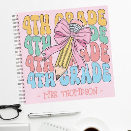 Personalisiert mit Name 4. Klasse Lehrer Custom Notizblock