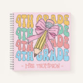 Personalisiert mit Name 4. Klasse Lehrer Custom Notizblock (Vorderseite)