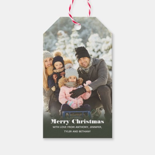 Personalisiert mit Name Custom Foto Christmas Geschenkanhänger (Vorderseite)