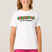 Personalisiert mit Name Family Christmas Matching T-Shirt (Vorderseite)