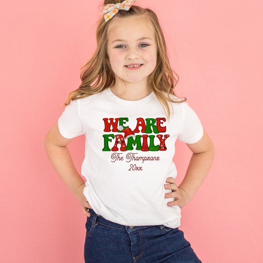 Personalisiert mit Name Family Christmas Matching T-Shirt
