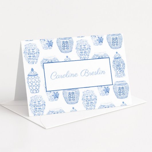 Personalisiert mit Name Ginger Jar Stationery Dankeskarte