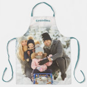Personalisiert mit Name Grosses Foto Schürze (Vorderseite)