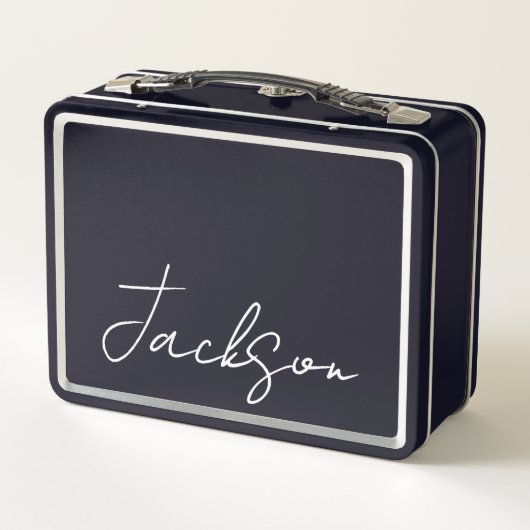 Personalisiert mit Name Metal Lunchbox (Rückseite)