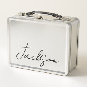Personalisiert mit Name Metal Lunchbox