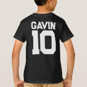 Personalisiert mit Name Monster Truck Geburtstagsk T-Shirt (Rückseite)