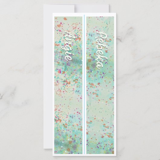 Personalisiert mit Name Paint Splash zwei Lesezeic (Vorderseite)