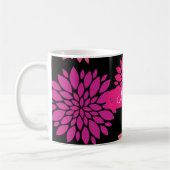 Personalisiert mit Name Pink Purple Flowers Kaffeetasse (Links)