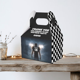 Personalisiert mit Name Retro Football Party Geschenkschachtel