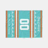 Personalisiert mit Name,#, Team, Sportfan Team do Fleecedecke (Vorderseite (Horizontal))