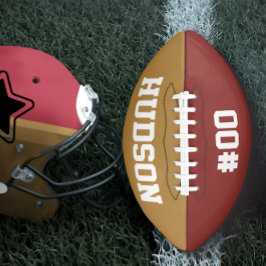 Personalisiert mit Name und Nummer Football