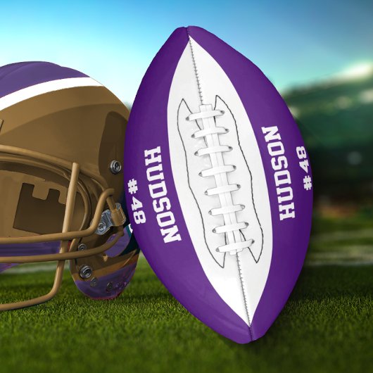 Personalisiert mit Name und Nummer Football