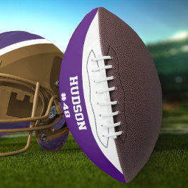 Personalisiert mit Name und Nummer Football