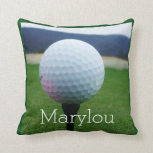 Personalisiert mit Name white golf ball Kissen