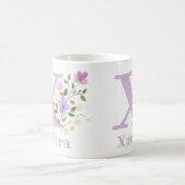 Personalisiert mit Name Xaviera und Erste Initiale Kaffeetasse (Mittel)