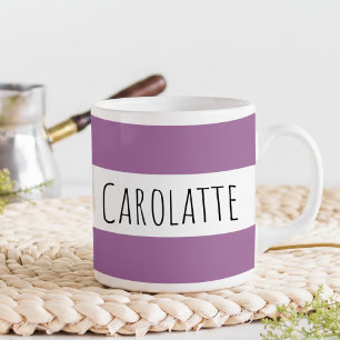 Personalisiert mit Namen Benutzerdefinierte Pflaum Kaffeetasse