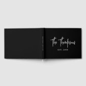 Personalisiert mit Namen Elegantes Kalligraphieskr Gästebuch (Voll)