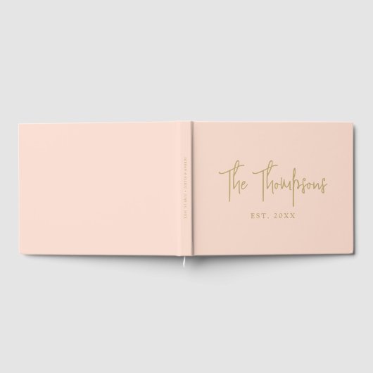 Personalisiert mit Namen Elegantes Kalligraphieskr Gästebuch (Voll)