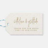 Personalisiert mit Namen Elegantes Kalligraphieskr Geschenkanhänger (Rückseite Horizontal)