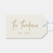 Personalisiert mit Namen Elegantes Kalligraphieskr Geschenkanhänger (Vorderseite (Horizontal))