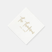 Personalisiert mit Namen Elegantes Kalligraphieskr Serviette (Ecke)