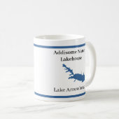 Personalisiert mit Namen Lake Arrowhead Map Kaffeetasse (VorderseiteRechts)