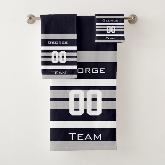 Personalisiert mit Namen,#, Team, Sportfan-Team Badhandtuch Set (Insitu)