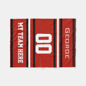 Personalisiert mit Namen,#, Team, Sportfan-Team Fleecedecke (Vorderseite (Horizontal))