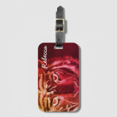 Personalisiert mit Namen Tiger Design Gepäckanhänger (Vorderseite Vertikal)