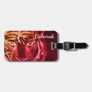 Personalisiert mit Namen Tiger Design Gepäckanhänger