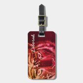 Personalisiert mit Namen Tiger Design Gepäckanhänger (Vorderseite vertikal)