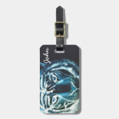 Personalisiert mit Namen Tiger Design Gepäckanhänger (Vorderseite vertikal)