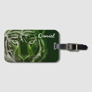 Personalisiert mit Namen Tiger Design Gepäckanhänger