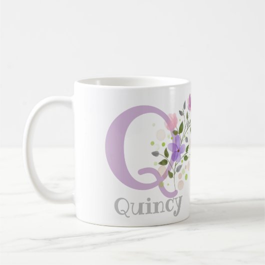 Personalisiert mit Namen und erstem Initial. Kaffeetasse (Links)