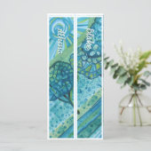 Personalisiert mit Namen Whimsical zwei Lesezeiche (Stehend Vorderseite)