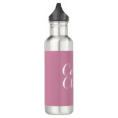 Personalisiert mit rosa Wasser-Namensflasche Edelstahlflasche (Links)