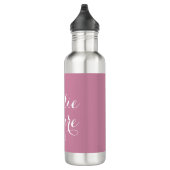 Personalisiert mit rosa Wasser-Namensflasche Edelstahlflasche (Rechts)