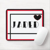 Personalisiert mit schwarzem Herzen Mousepad (Mit Mouse)