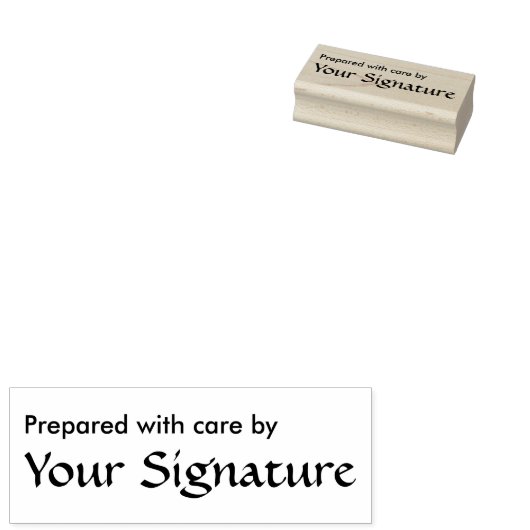 Personalisiert mit Vorsicht von Ihrer Unterschrift Gummistempel (Stempel)