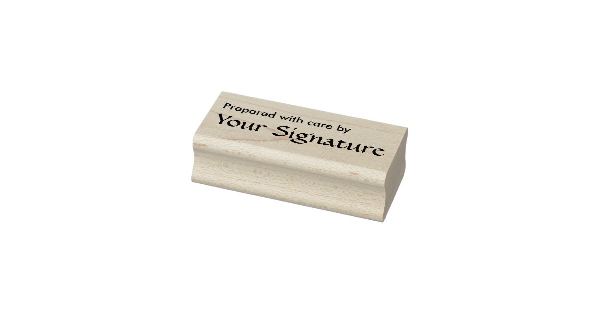 Personalisiert Mit Vorsicht Von Ihrer Unterschrift Gummistempel Zazzle De
